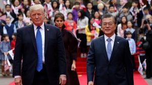 US-President-Donald-Trump-arrives-in-South-Korea
