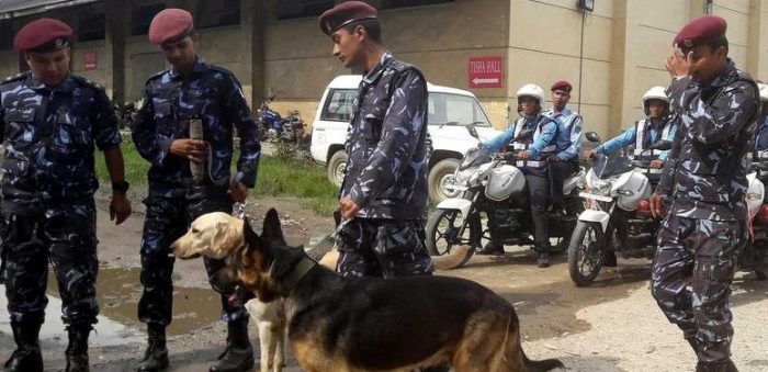 Nepal-Police-with-Dog